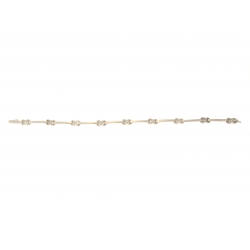 14Kt White Gold Satin & Shiny "X" Stations Bracelet Mounting (8.80gr)